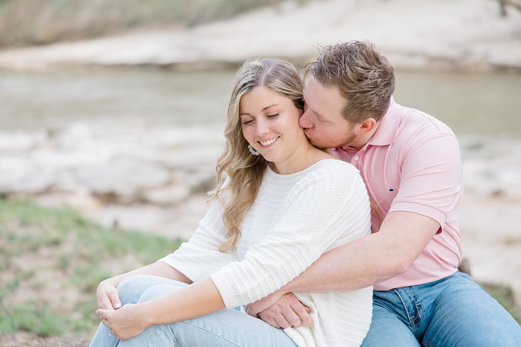 Capturing those sweet moments between each other during their engagement session.  Lindsay Ott Photography.