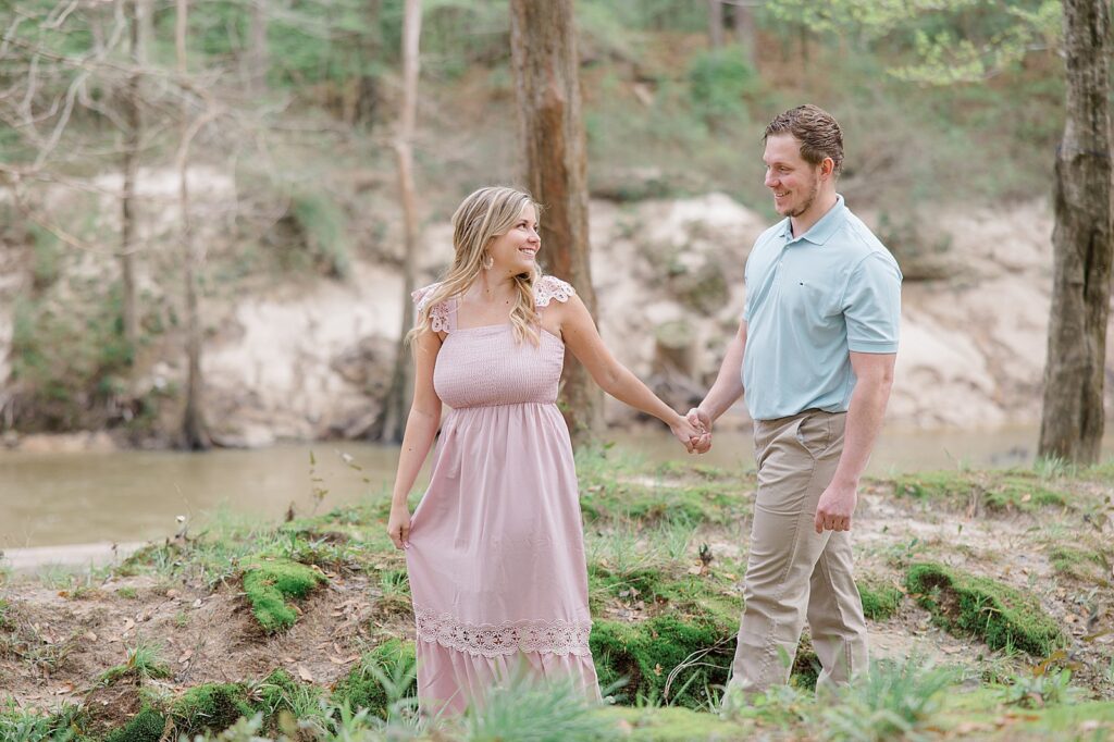 All smiles during their engagement session, located in Mississippi by Lindsay Ott Photography