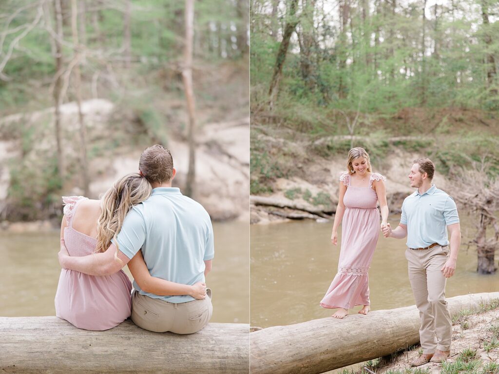 Enjoying a special moment together during their MS engagement session.